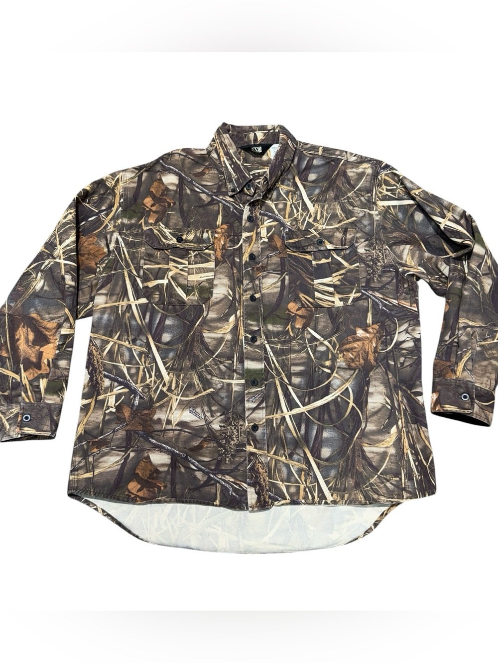 Walls Realtree Camo Hunting Shirt Mens XL Regular Button Down Long Sleeve Cotton